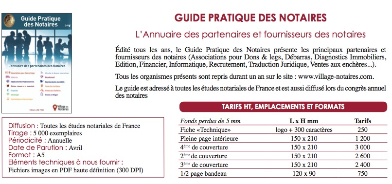 Guide Pratique des Notaires - Legi Team, Presse, web et événements juridiques